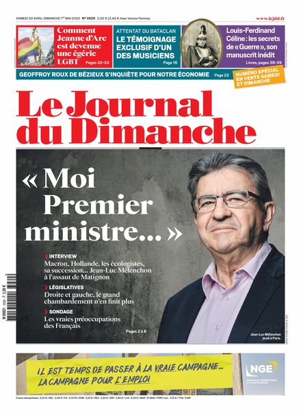 Le Journal du Dimanche – 30 avril 2022