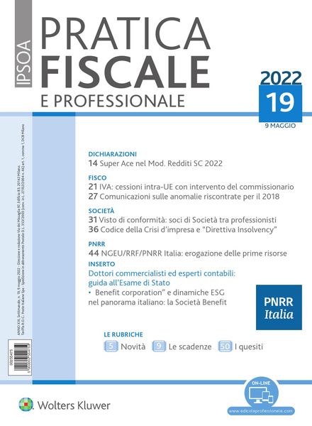 Pratica Fiscale e Professionale – 9 Maggio 2022