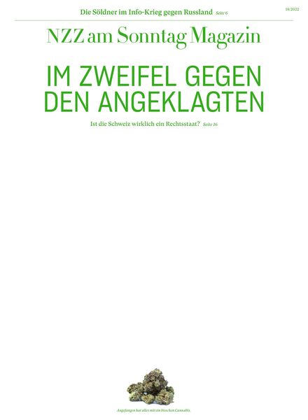 NZZ am Sonntag Magazin – 01 Mai 2022