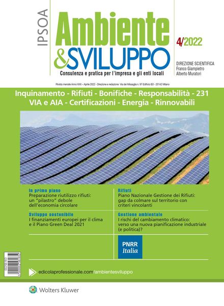 Ambiente & sviluppo – Aprile 2022