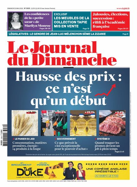 Le Journal du Dimanche – 08 mai 2022
