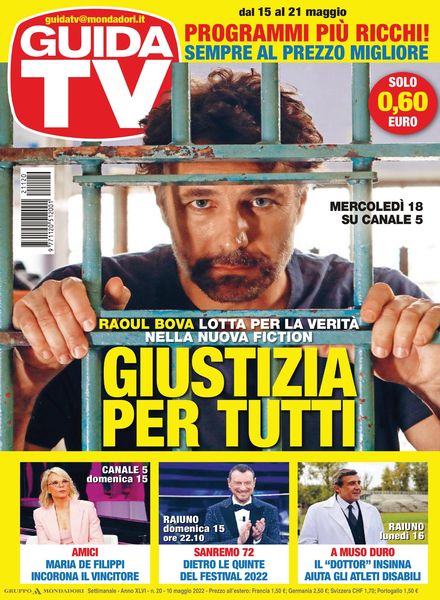 GuidaTV – 10 maggio 2022