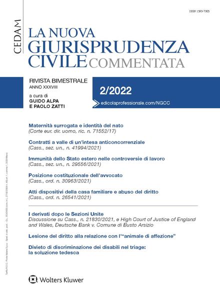 La Nuova Giurisprudenza Civile Commentata – N 2 2022