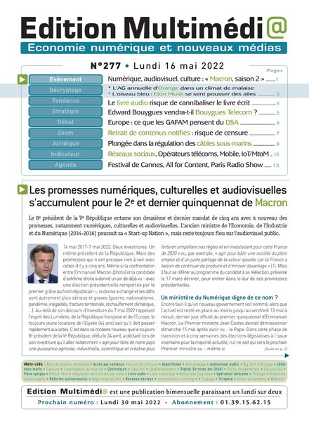 edition Multimedia – 16 Mai 2022