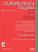 Giurisprudenza Italiana – Maggio 2022