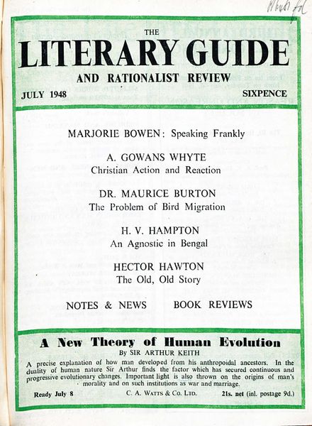 New Humanist – The Literary Guide July 1948