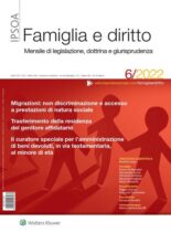 Famiglia e Diritto – Giugno 2022