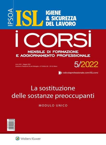 Igiene & Sicurezza del Lavoro Corsi – Maggio 2022