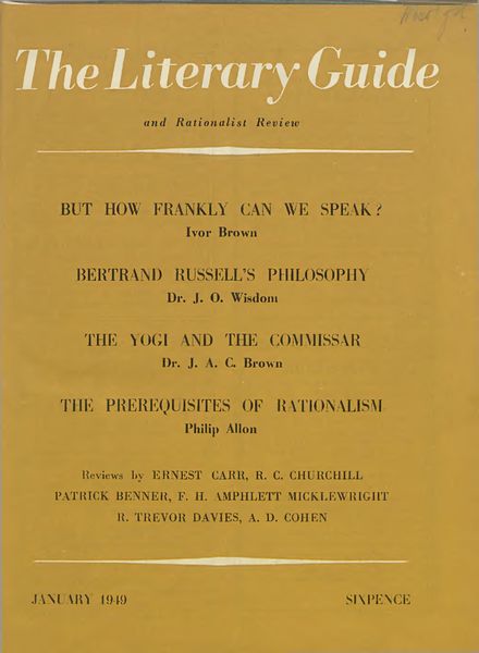 New Humanist – The Literary Guide January 1949