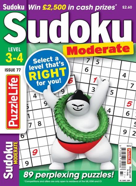 PuzzleLife Sudoku Moderate – June 2022