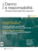 Danno e Responsabilita – Maggio-Giugno 2022