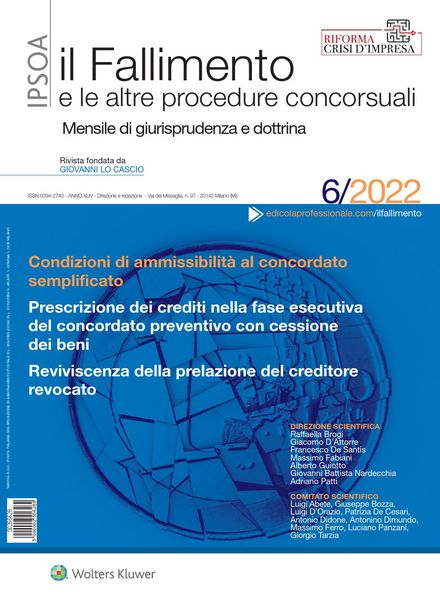 Il Fallimento – Giugno 2022