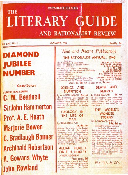 New Humanist – The Literary Guide January 1946