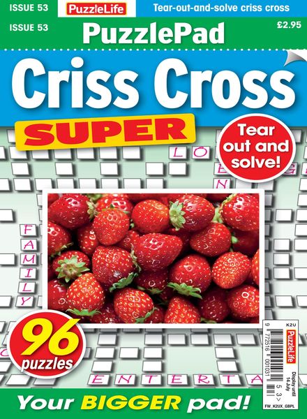 PuzzleLife PuzzlePad Criss Cross Super – 16 June 2022