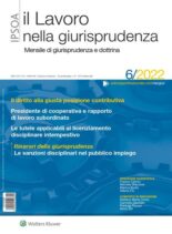 Il lavoro nella giurisprudenza – Giugno 2022