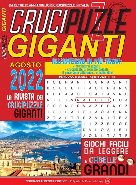 Crucipuzzle Giganti – 15 luglio 2022