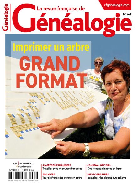 La Revue francaise de Genealogie – Aout-Septembre 2022