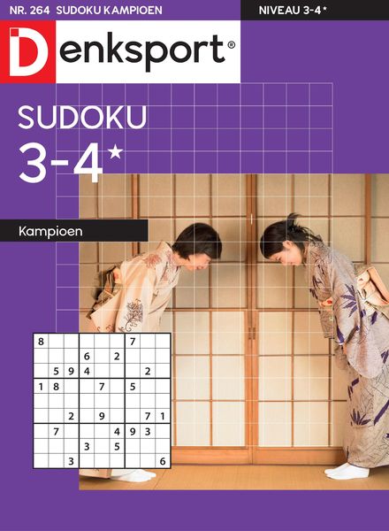 Denksport Sudoku 3-4 kampioen – 21 juli 2022