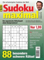 Sudoku Maximal – Nr 5 2022