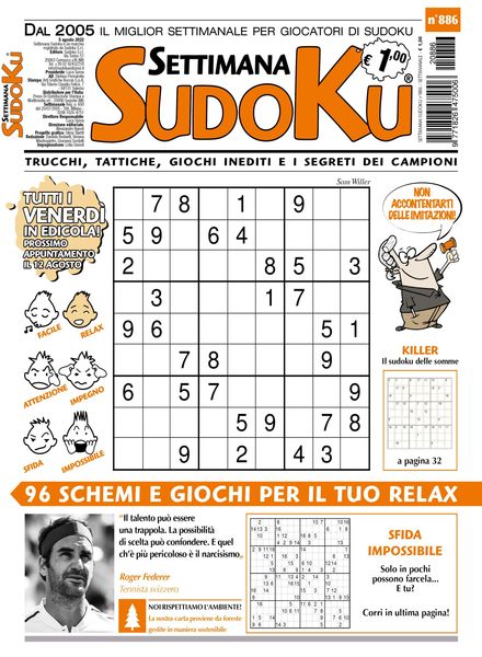 Settimana Sudoku – 03 agosto 2022