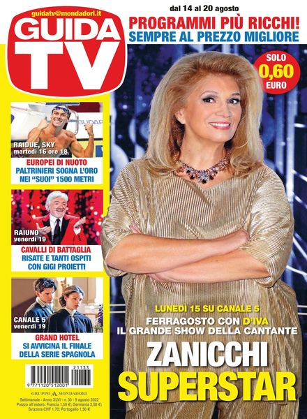 GuidaTV – 09 agosto 2022
