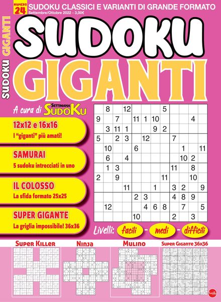 Sudoku Giganti – agosto 2022