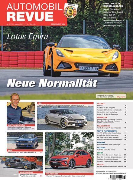 Automobil Revue – 11 August 2022