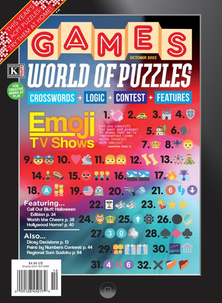 Games World of Puzzles – October 2022