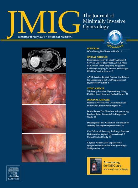 JMIG Journal of Minimally Invasive Gynecology – January 2014