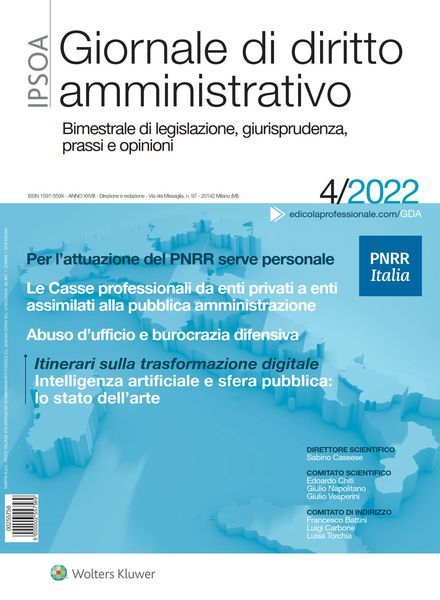 Giornale di diritto amministrativo – N 4 2022