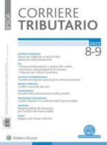 Corriere Tributario – Agosto-Settembre 2022