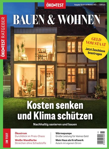 Okotest Sonderheft Nr 5 – Ratgeber Bauen & Wohnen 2022