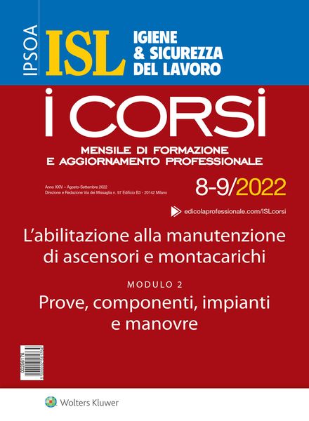 Igiene & Sicurezza del Lavoro Corsi – Agosto-Settembre 2022