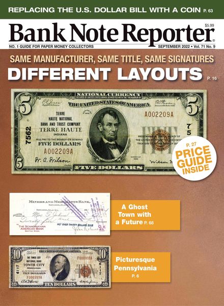 Bank Note Reporter – September 2022