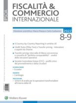 Fiscalita & Commercio Internazionale – Agosto-Settembre 2022