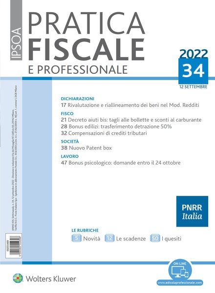 Pratica Fiscale e Professionale – 12 Settembre 2022