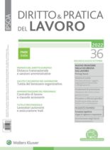 Diritto e Pratica del Lavoro – 17 Settembre 2022