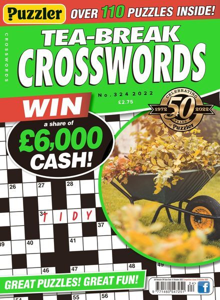 Puzzler Tea-Break Crosswords – September 2022
