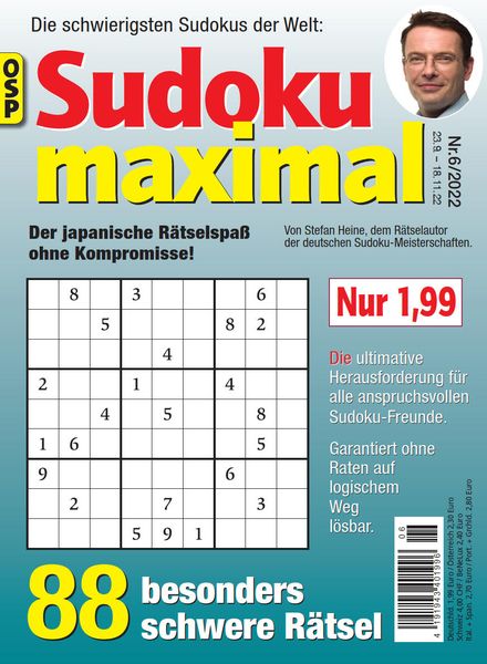 Sudoku Maximal – Nr 6 2022