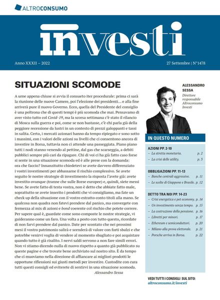 Altroconsumo Investi – 27 Settembre 2022