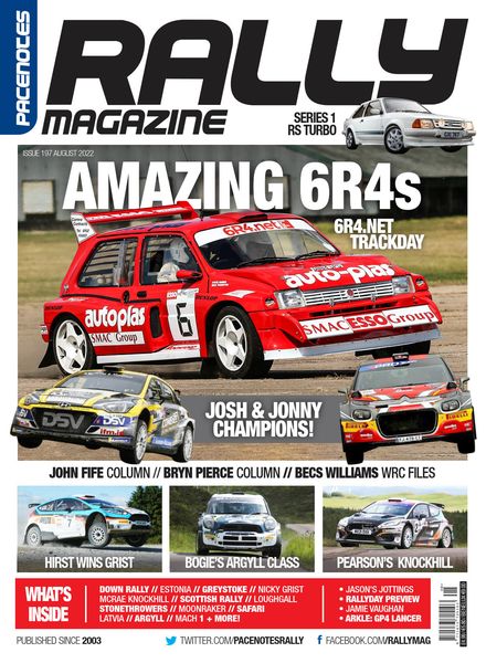 Pacenotes Rally Magazine – Issue 197 – August 2022