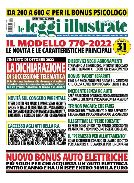 Leggi Illustrate – ottobre 2022
