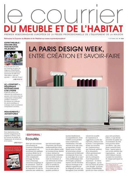 Le courrier du meuble et de l’habitat – octobre 2022