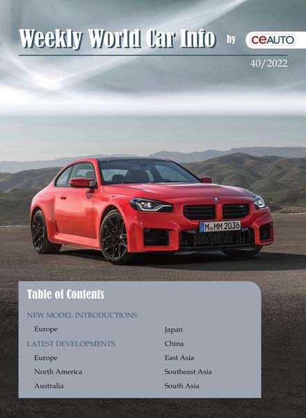 Weekly World Car Info – 15 October 2022