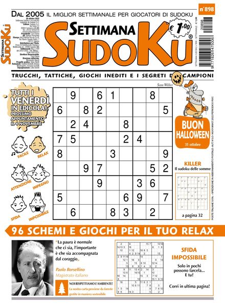 Settimana Sudoku – 26 ottobre 2022