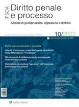 Diritto Penale e Processo – Ottobre 2022