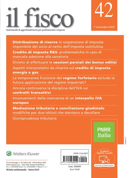 il fisco – 7 Novembre 2022