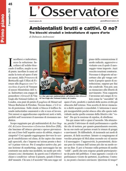 L’Osservatore – 5 Novembre 2022