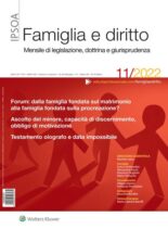 Famiglia e Diritto – Novembre 2022