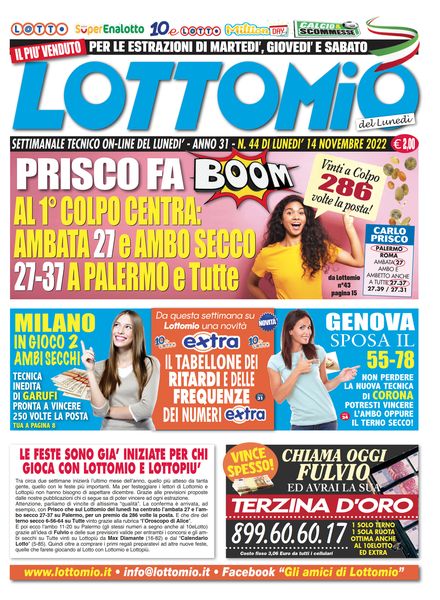 Lottomio – 14 Novembre 2022